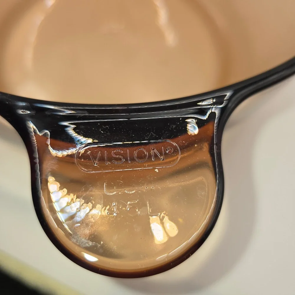 Vision Corning Amber Glass 4.5L Dutch Oven Casserole Dish with Lid USA Made